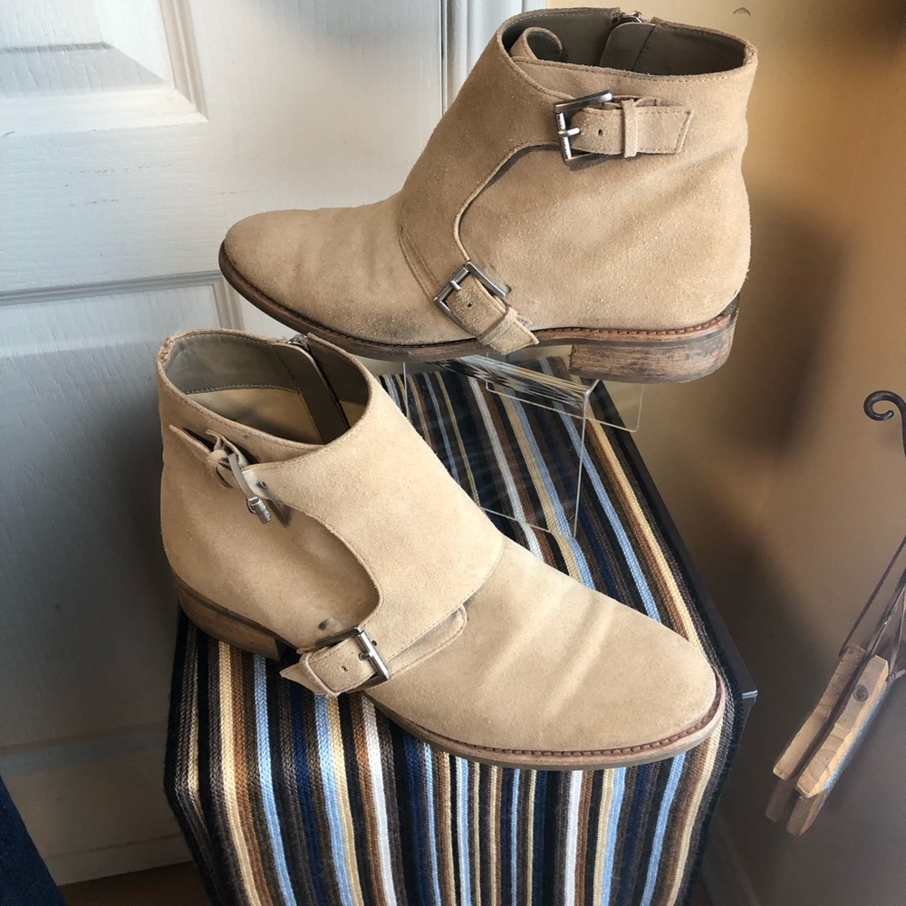 Michael Kors Tan Suede Ankle Booties 8.5